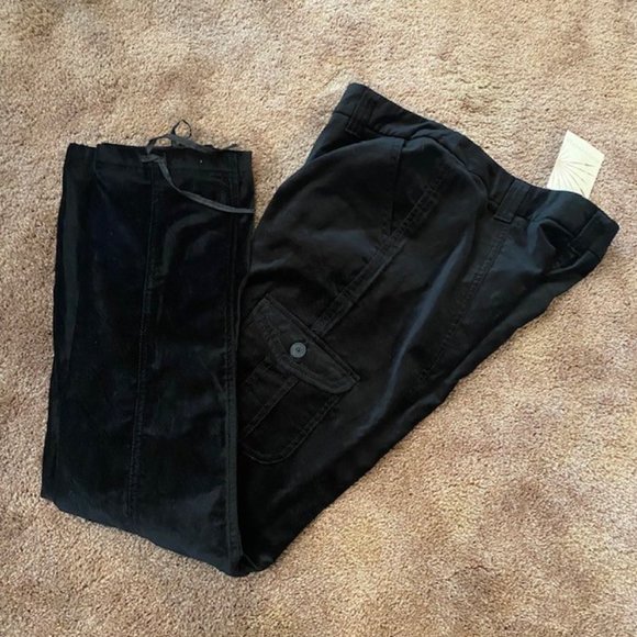 Boston Proper Pants & Jumpsuits Nwt Black Velvet Cargo Pants Size 2 4 Poshmark